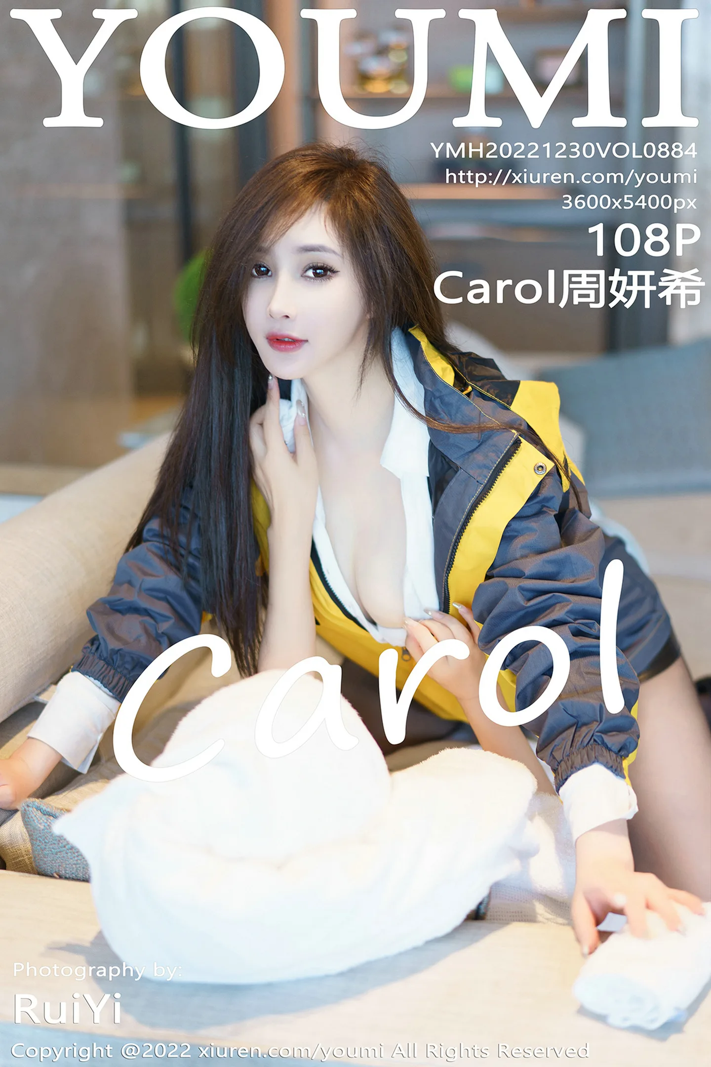 [YouMi尤蜜荟]Vol.884_女神Carol周妍希角色扮演白上衣配皮短裙露黑色内衣诱惑写真108P-秀人网 - XiuRen.Xyz